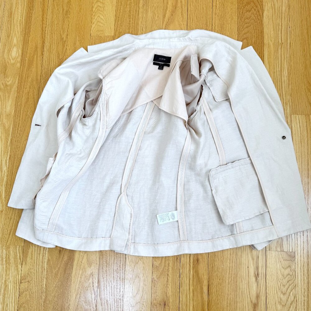 J. Crew Blazer Linen Blend Beige Willa (14) - Picture 5 of 9